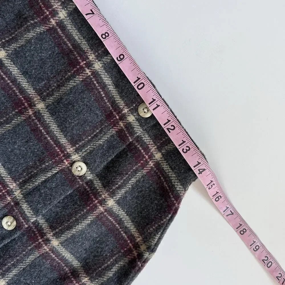 Vintage American Outfitters‎ Wrap Skirt Mini Plaid Gray Y2K Academia School Girl